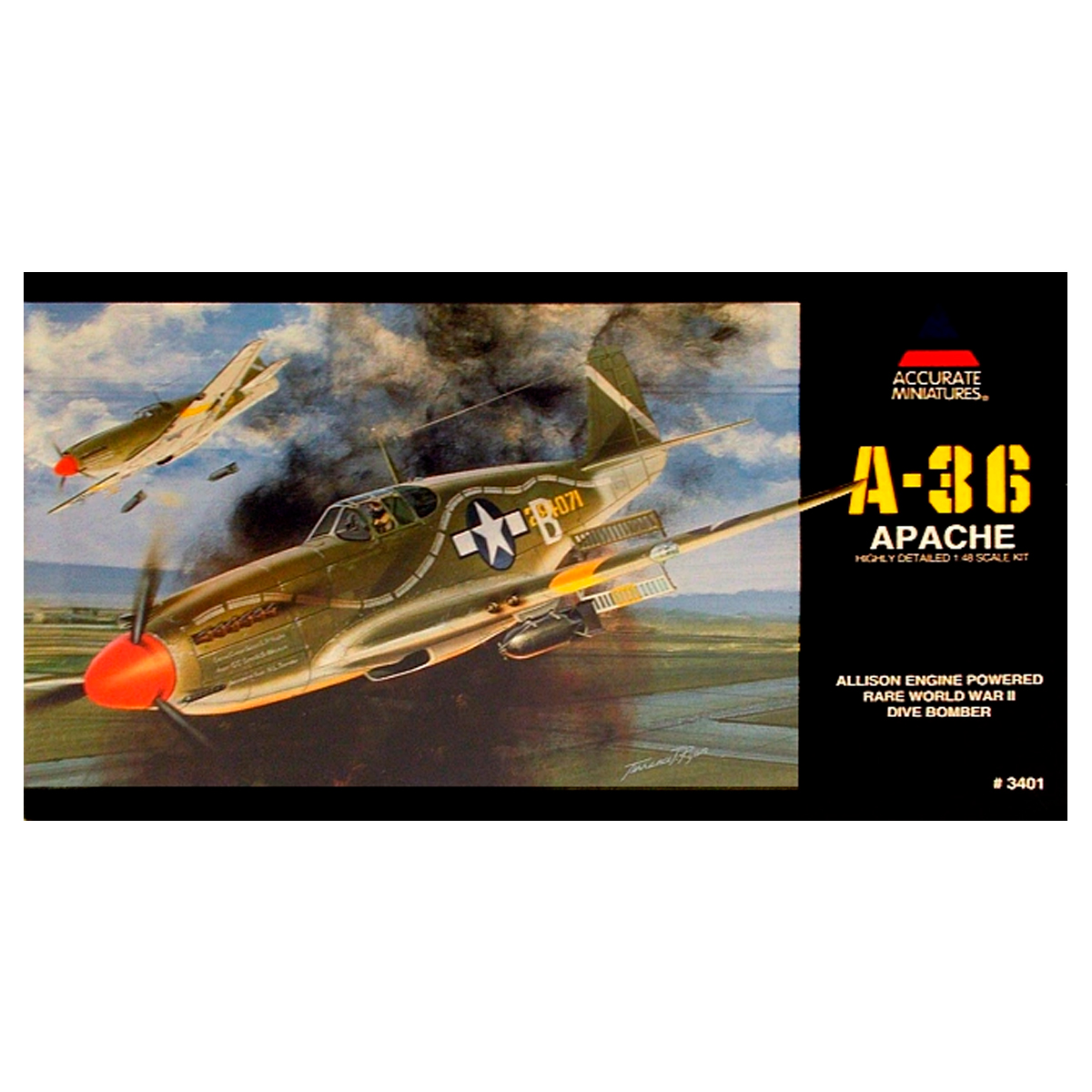 ak-interactive-1-48-north-american-a-36-apache-modello-aereo-da-assemblare-e-dip image 1