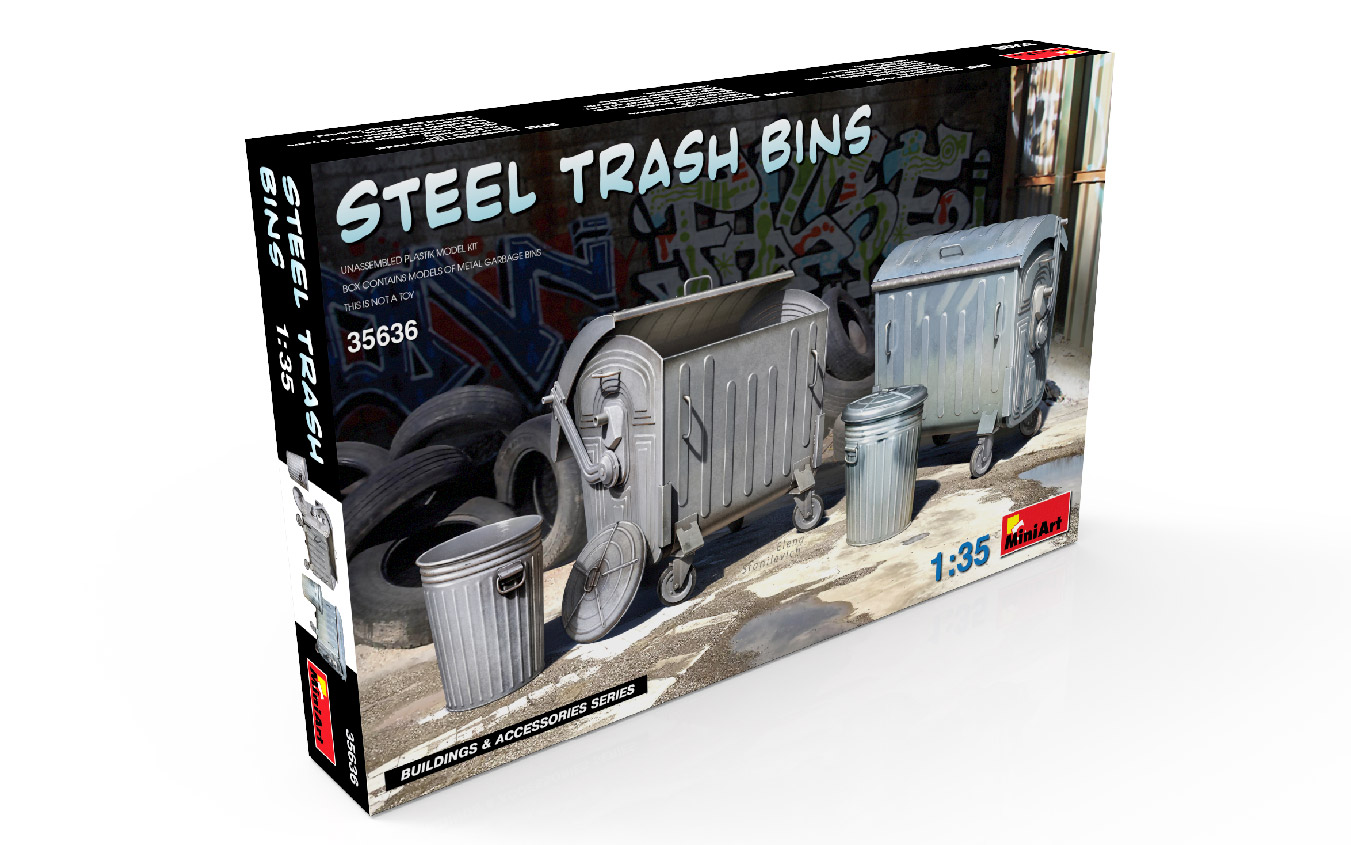 ak-interactive-1-35-steel-trash-bins-set-di-bidoni-metallici-per-diorami image 2
