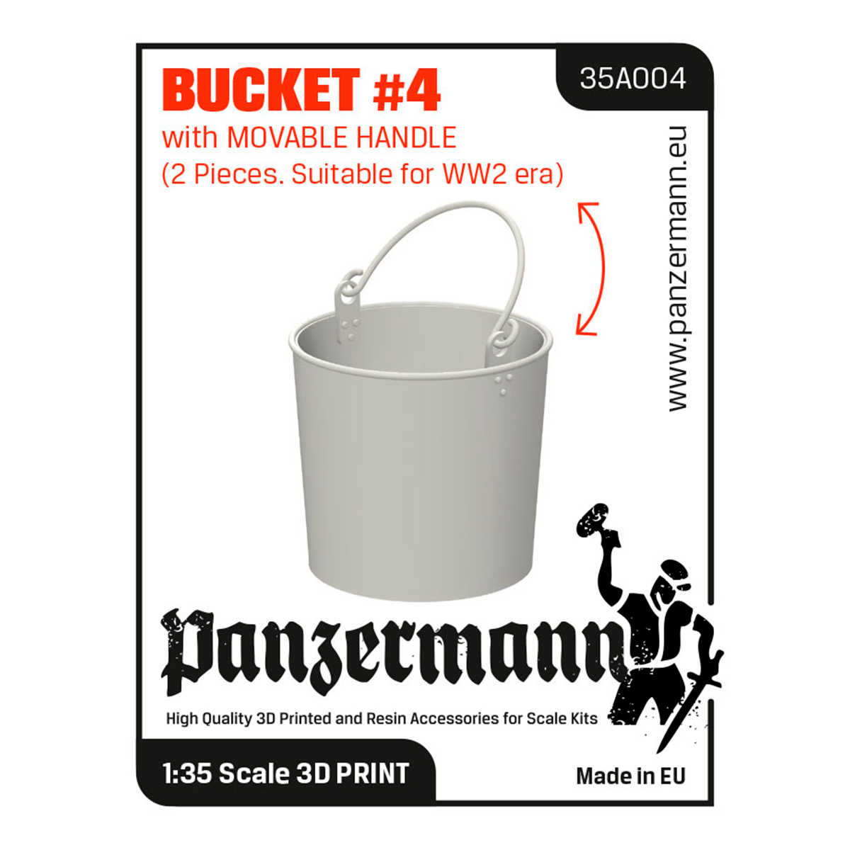ak-interactive-bucket-4-con-manico-mobile-1-35-secchio-per-diorami-ww2-2-pezzi image 1