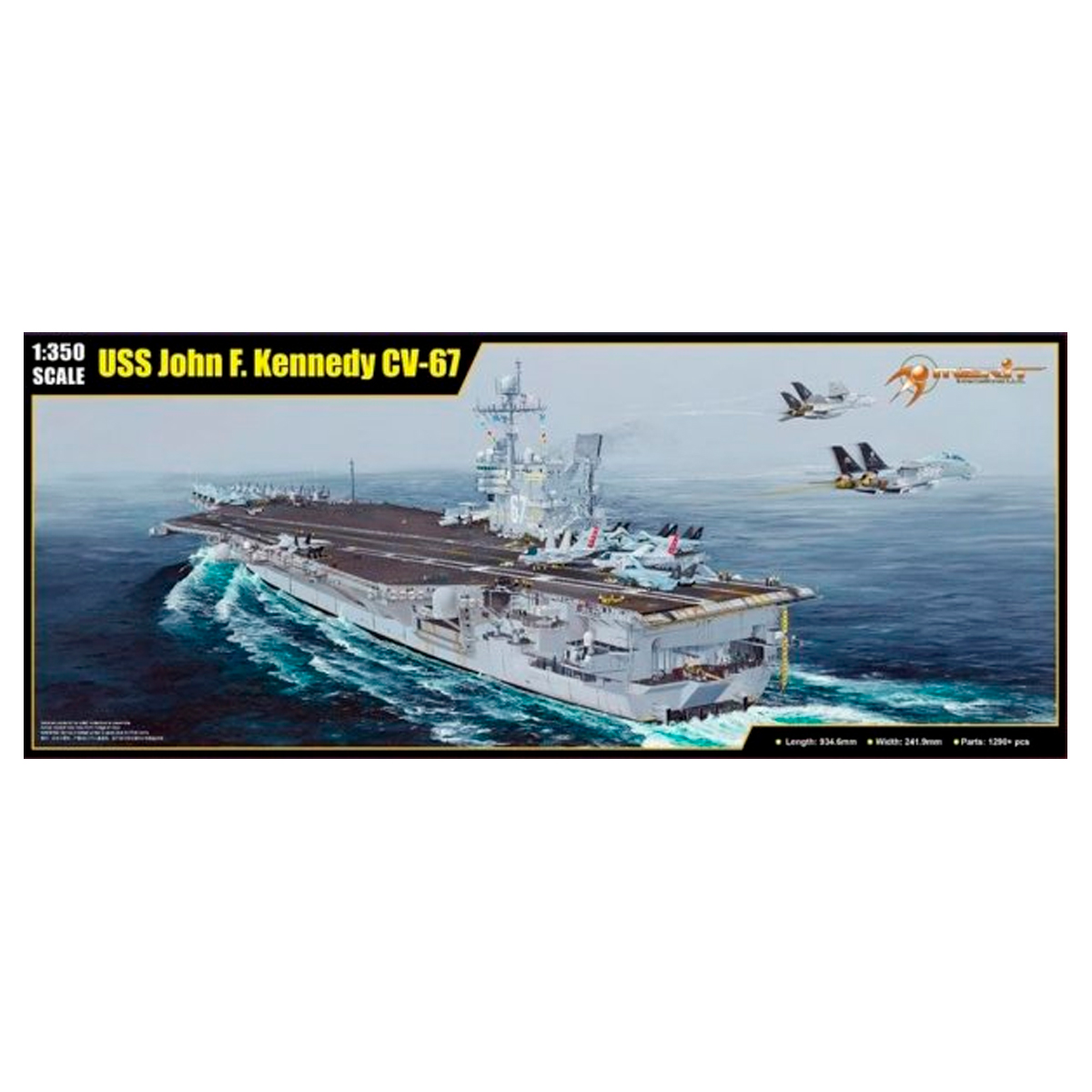 ak-interactive-1-350-uss-john-f-kennedy-cv-67-kit-modellismo-portaerei image 1