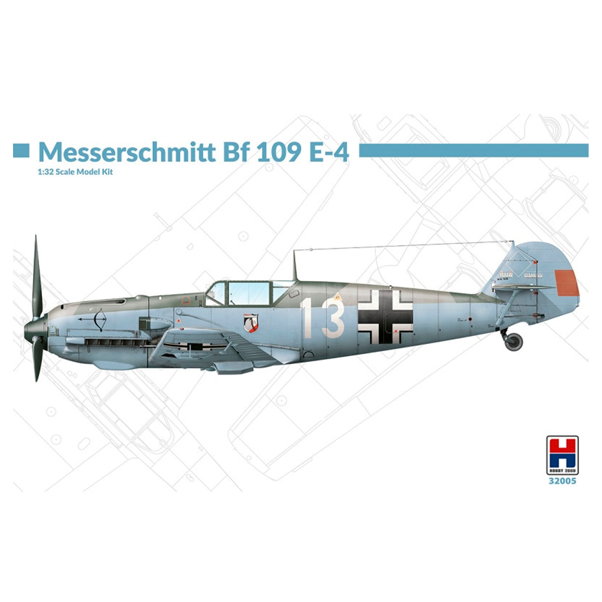 ak-interactive-1-32-messerschmitt-bf-109-e-4-kit-modellismo-aereo-scala-1-32 image 1