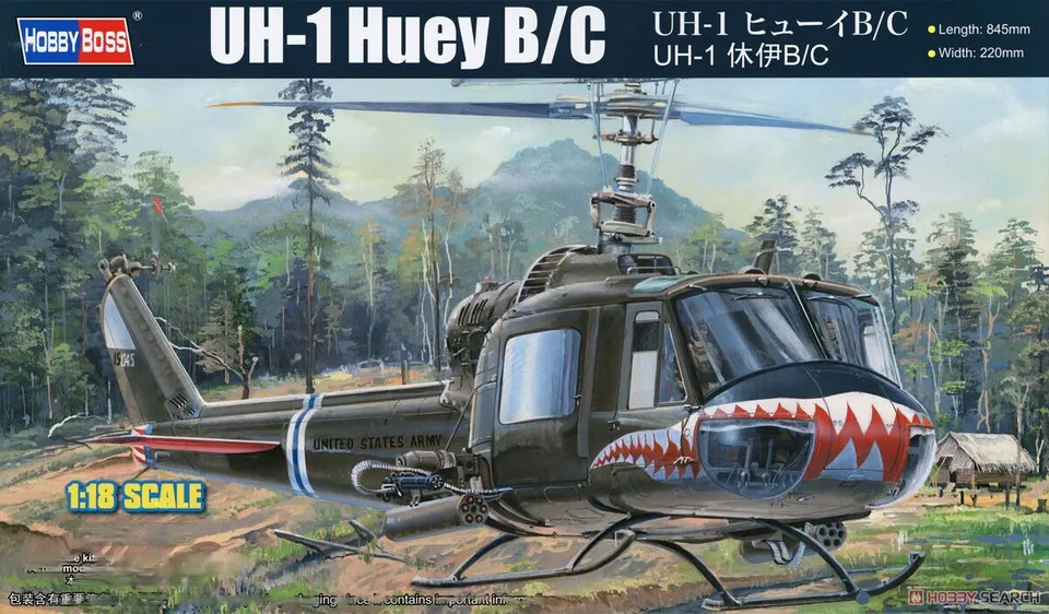 ak-interactive-uh-1-huey-b-c-1-18-kit-modellismo-elicottero-grande-scala image 1