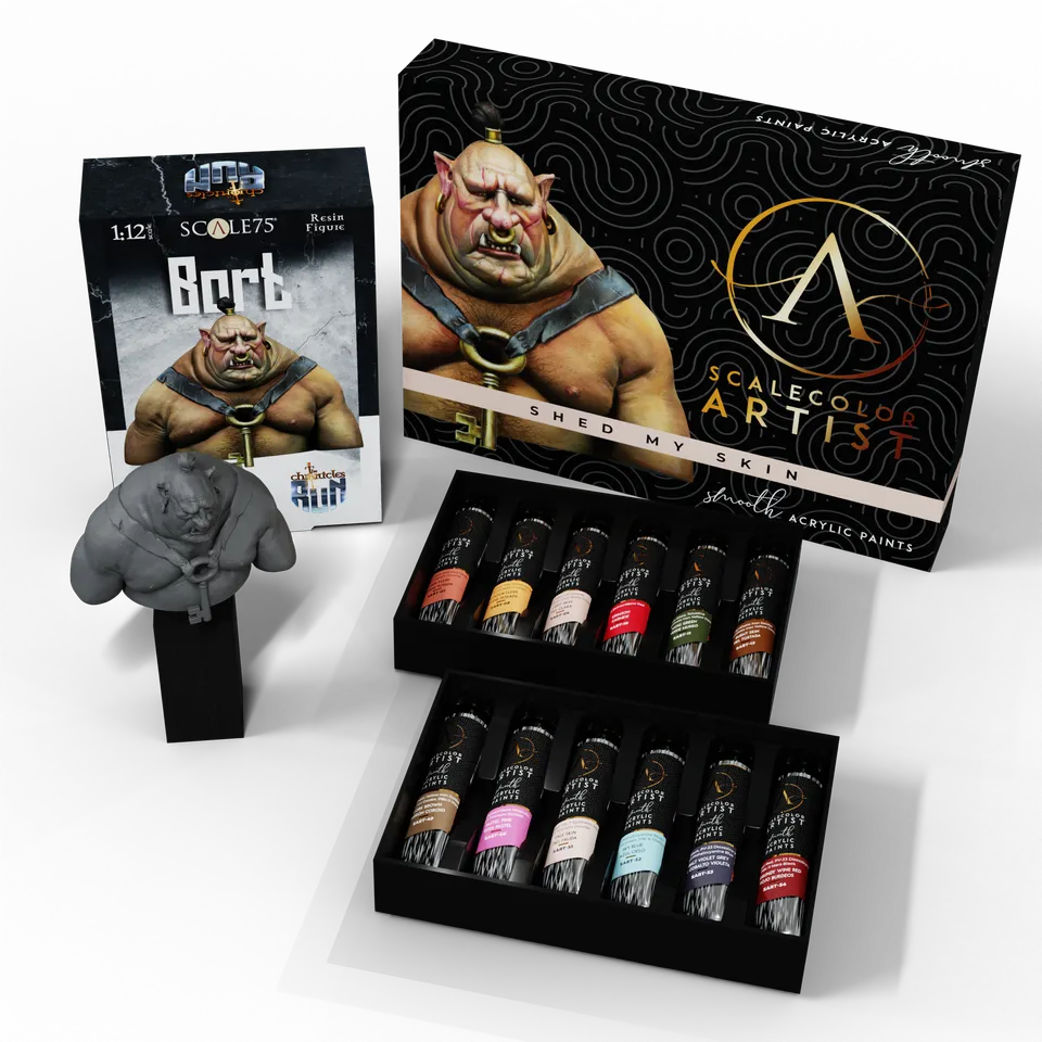 scale75-pack-shed-my-skin-ssar-022-bort-the-iron-butcher-stcr-004-set-pitture-mi image 1
