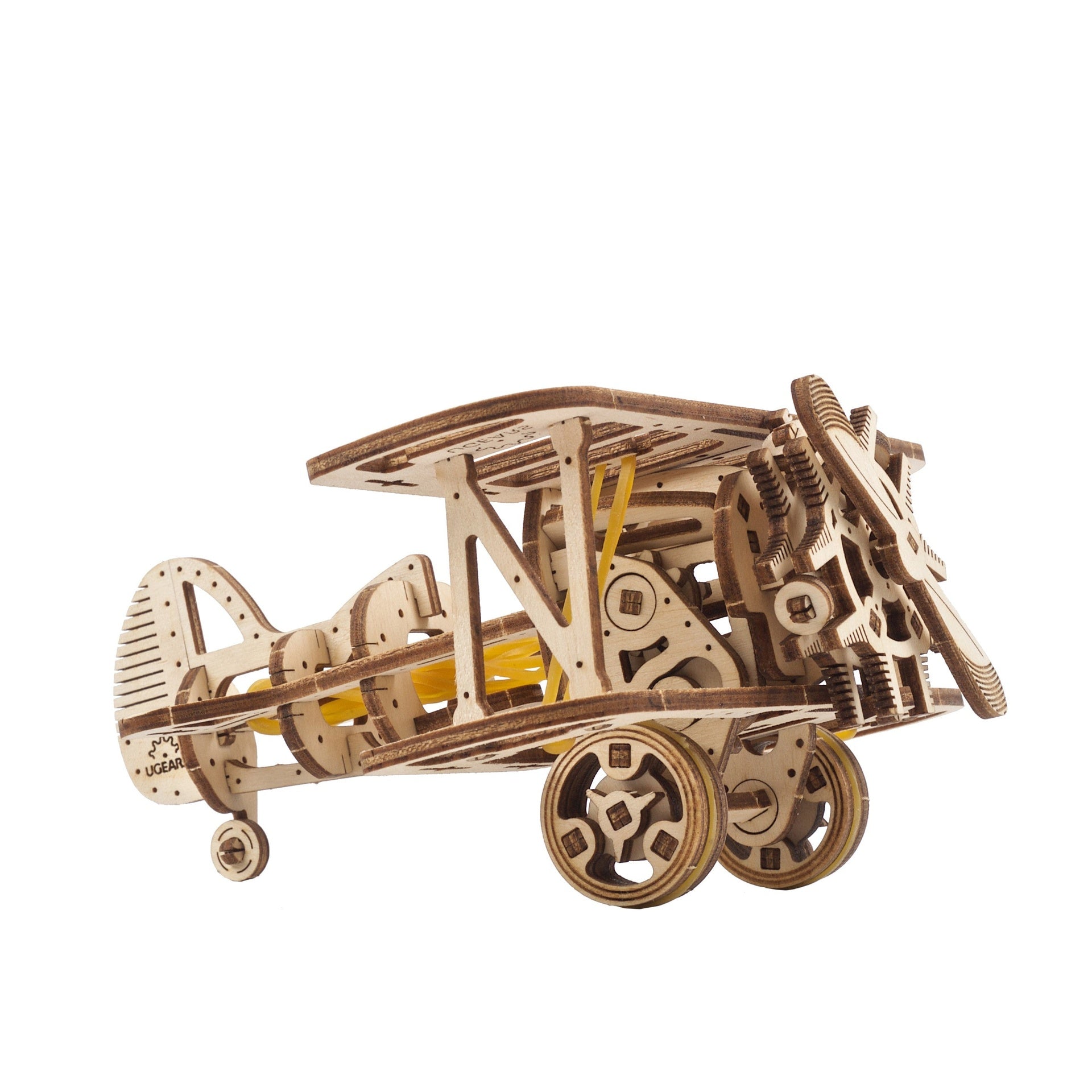 ugears-mini-biplane-aereo-biplano-in-legno-u-mini-da-costruire image 2