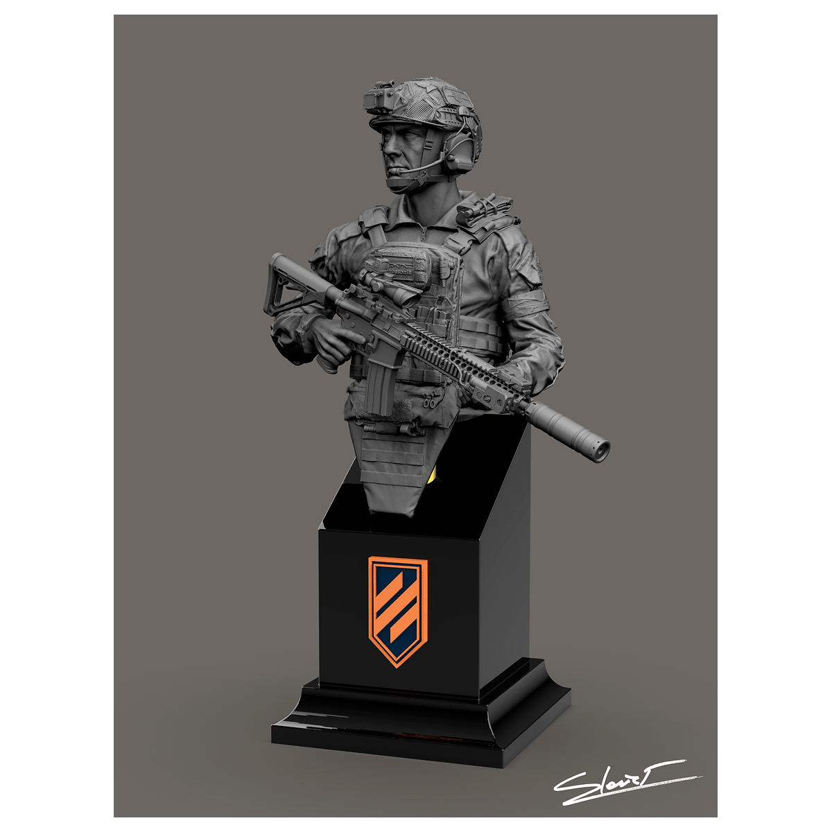 ak-interactive-ukrainian-soldier-busto-1-10-figura-da-dipingere image 2