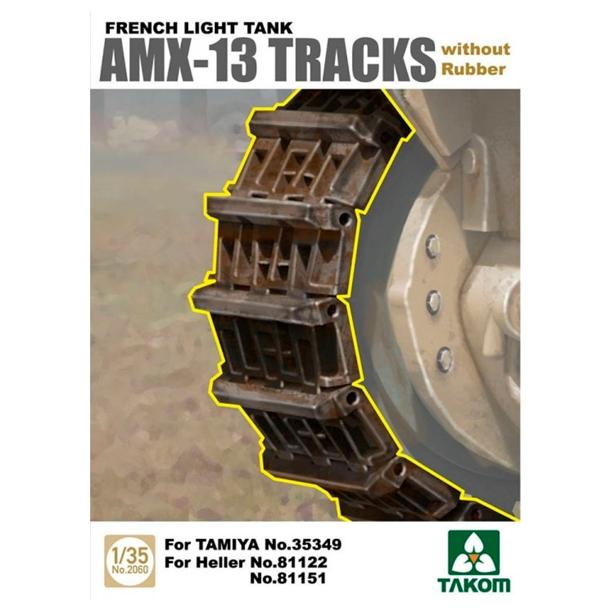 ak-interactive-cingoli-1-35-per-french-light-tank-amx-13-senza-gomma-compatibili image 1