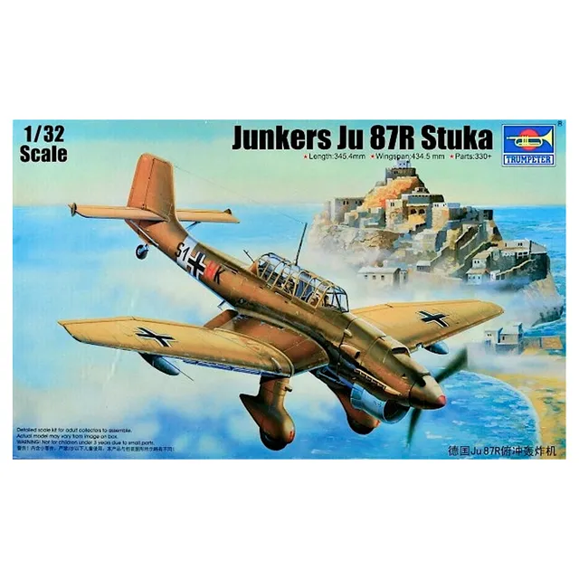 ak-interactive-junkers-ju-87r-stuka-1-32-kit-aereo-da-montare-e-dipingere image 1