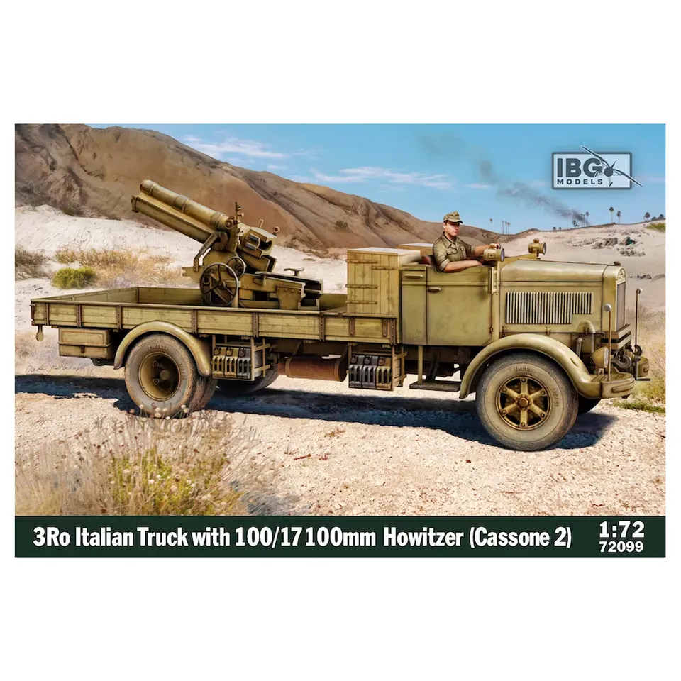 ak-interactive-3ro-italian-truck-con-obice-100-17-cassone-2-kit-modellismo-scala image 1