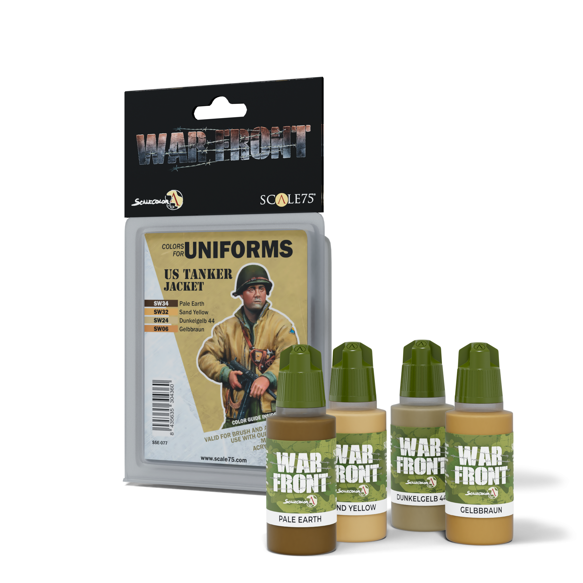scale75-warfront-us-tanker-jacket-set-4-pitture-acriliche-opache-divise-wwii image 1