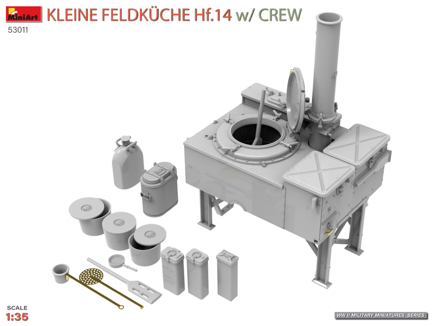 ak-interactive-1-35-kleine-feldk-che-hf-14-con-equipaggio-cucina-da-campo-in-sca image 8
