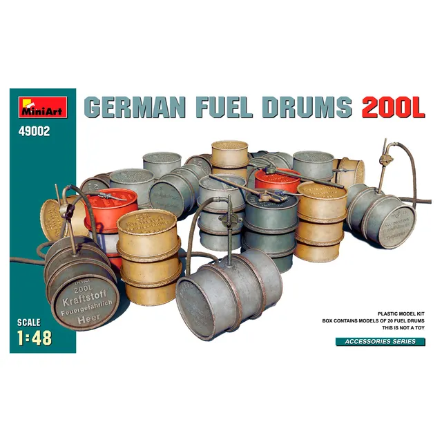 ak-interactive-1-48-fusti-di-carburante-tedeschi-200l-set-di-modellismo image 1
