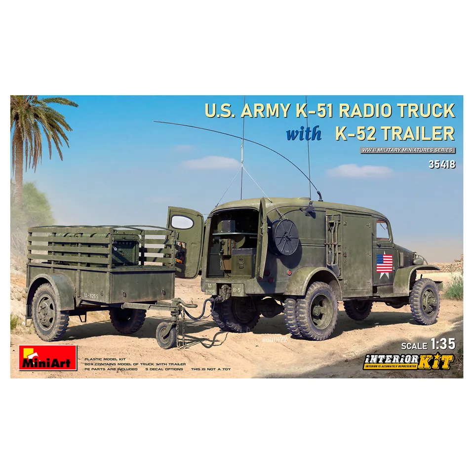 ak-interactive-1-35-us-army-k-51-radio-truck-con-rimorchio-k-52-interior-kit image 1