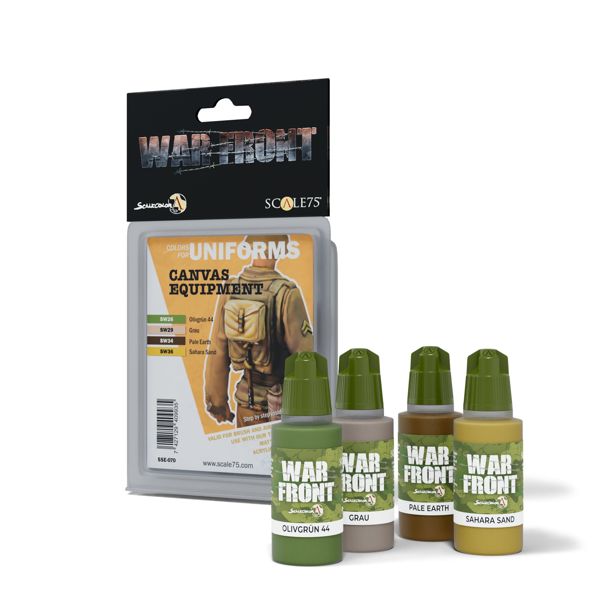 scale75-warfront-canvas-equipment-set-4-colori-acrilici-per-equipaggiamento-tela image 1