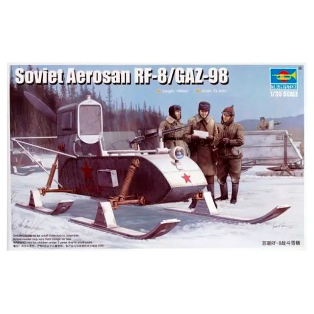 ak-interactive-1-35-soviet-aerosan-rf-8-kit-veicolo-militare-modellismo image 1