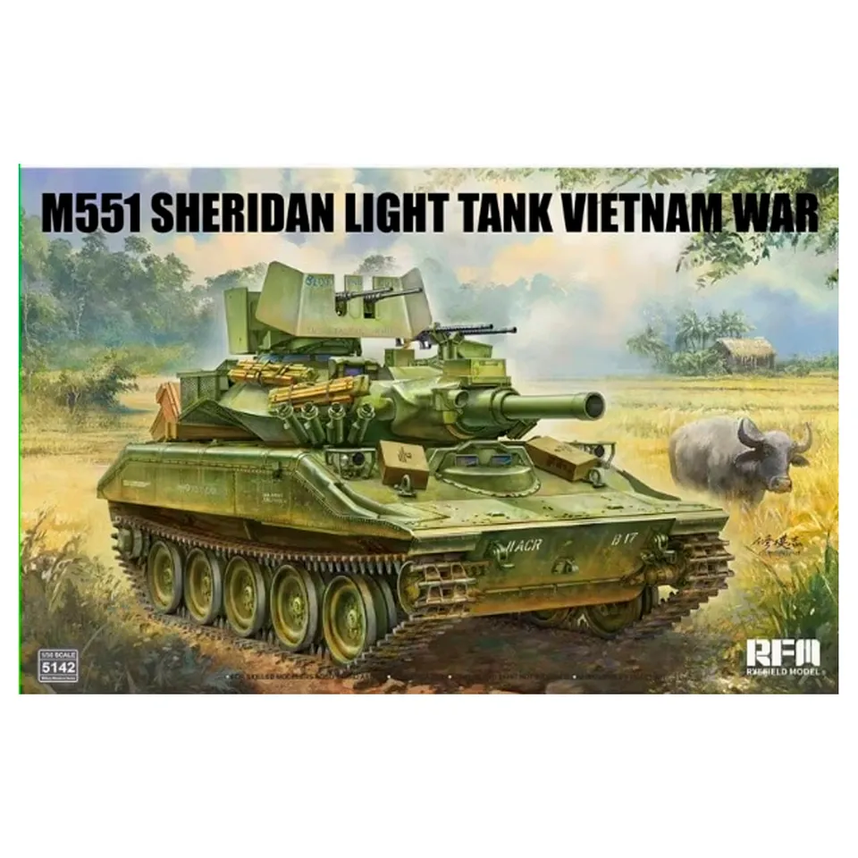 ak-interactive-1-35-m551-sheridan-light-tank-vietnam-war-kit-carro-armato-legger image 1
