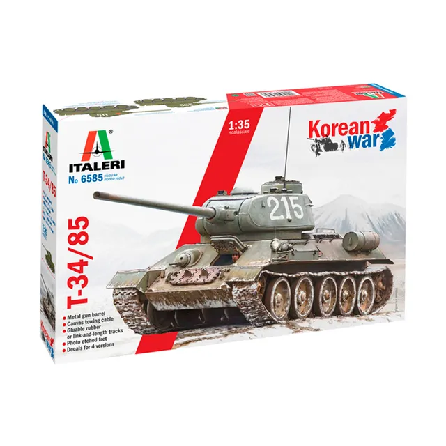 ak-interactive-1-35-t-34-85-guerra-di-corea-carro-armato-sovietico-da-costruire image 1