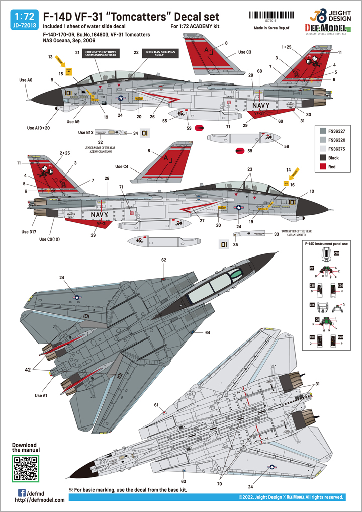 ak-interactive-set-di-decalcomanie-f-14d-vf-31-per-kit-academy-1-72 image 3
