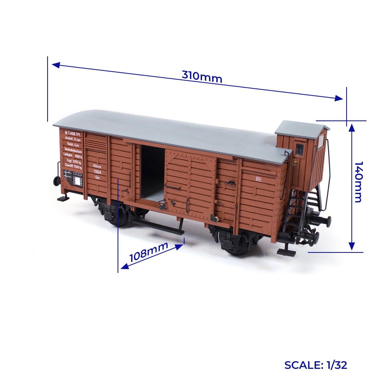 occre-vagone-merci-chiuso-g-wagen-con-garitta-kit-ferroviario image 2