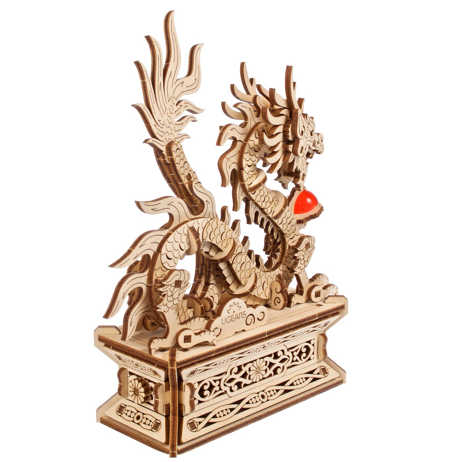 ugears-wood-dragon-modellino-drago-portafortuna-in-legno-3d-con-box image 3