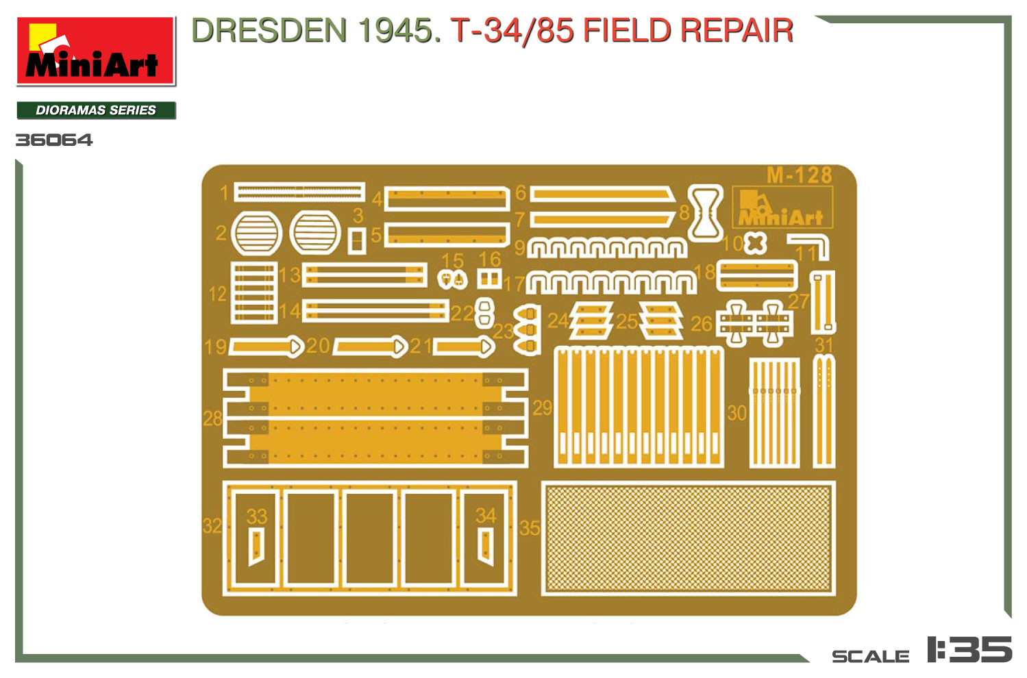 ak-interactive-1-35-dresden-1945-t-34-85-field-repair-big-set-diorama-con-carro--2 image 3