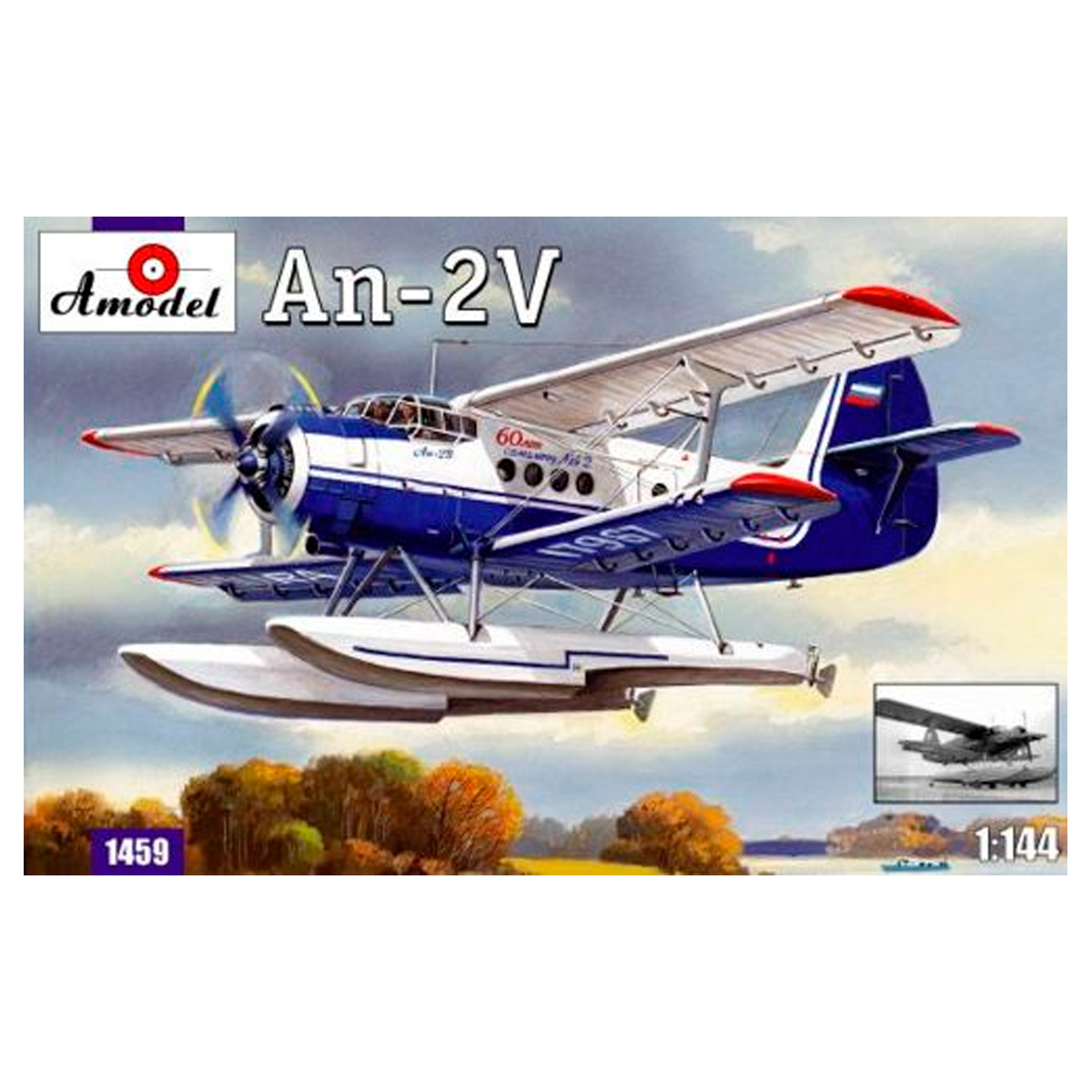 amodel-1-144-antonov-an-2v-floatplane-kit-modello-aereo-idrovolante image 1
