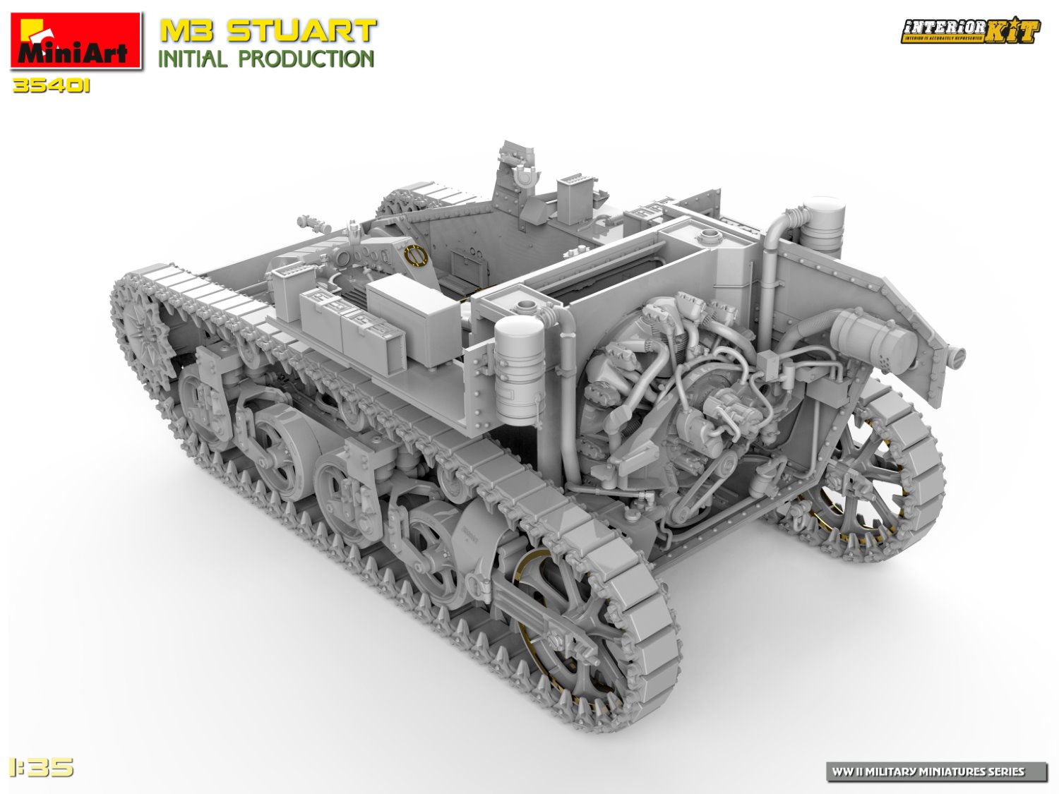 ak-interactive-1-35-m3-stuart-initial-prod-interior-kit-kit-modellismo-carro-arm image 8