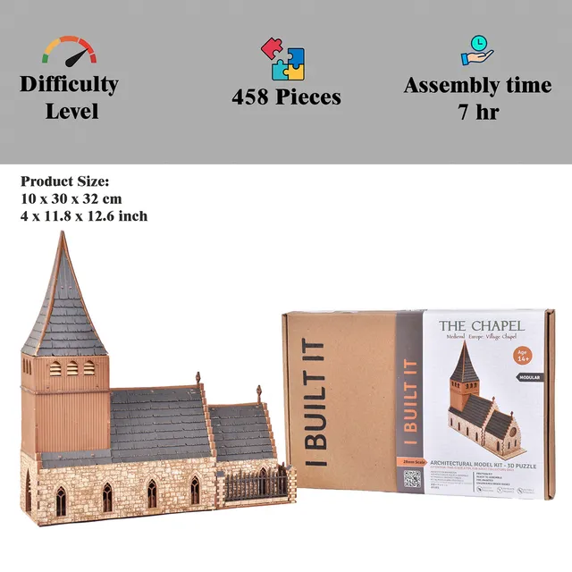 ak-interactive-the-chapel-cappella-medievale-per-villaggio-europeo-kit-di-modell image 1