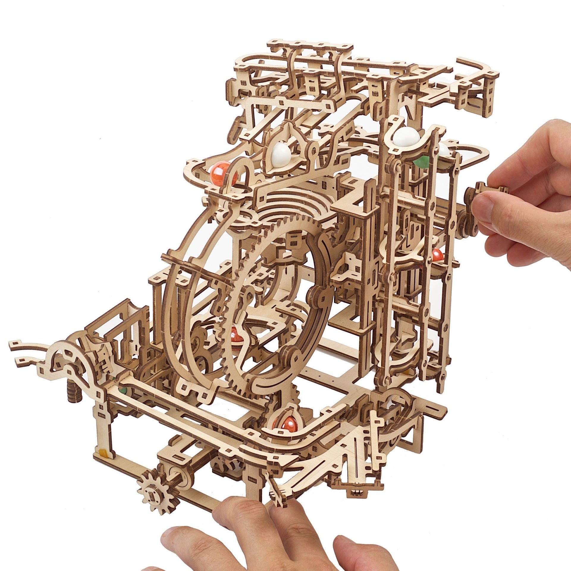 ugears-marble-run-stepped-hoist-pista-per-biglie-modulare-in-legno-da-costruire image 4