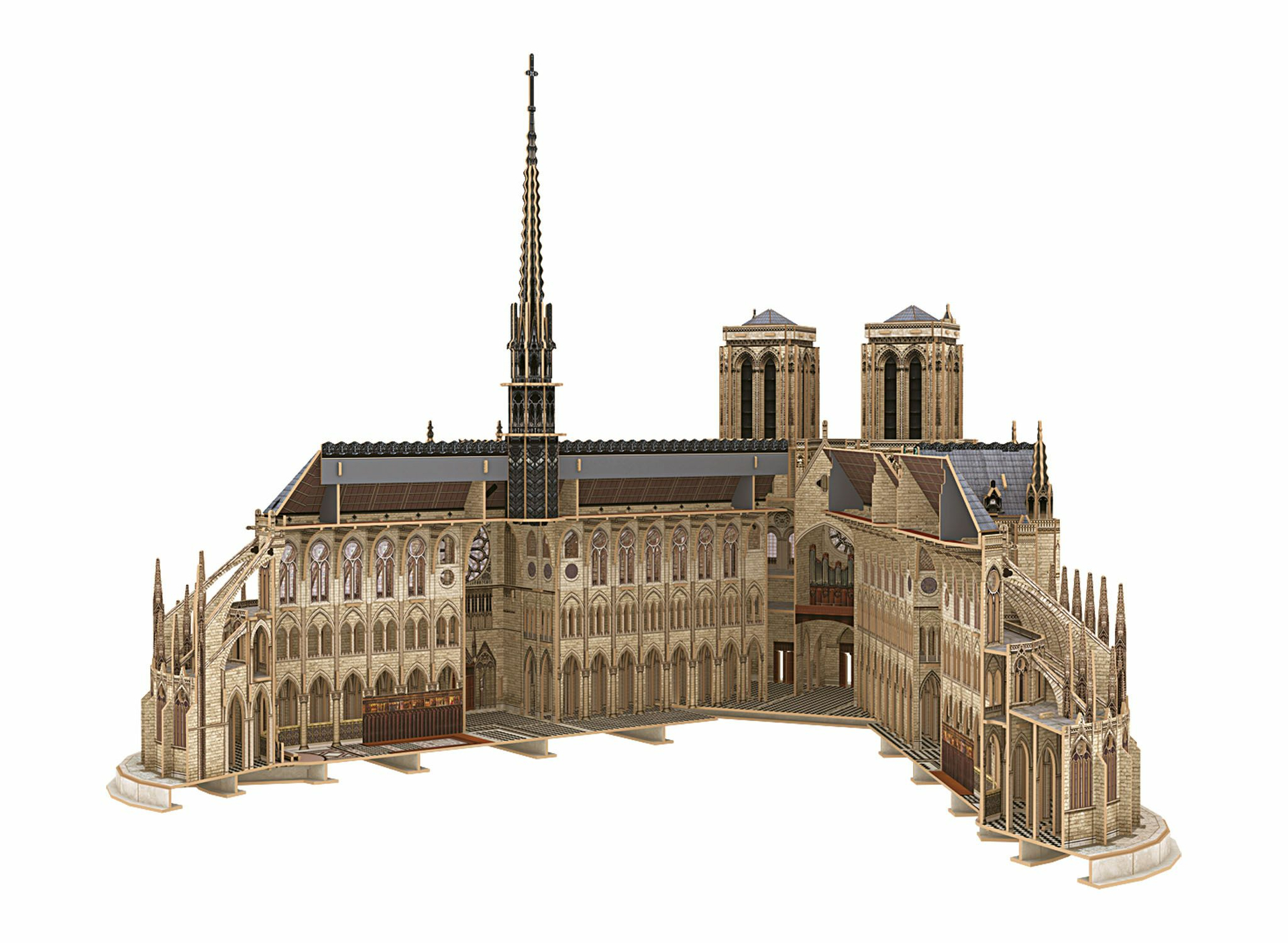 ak-interactive-3d-puzzle-notre-dame-de-paris-modello-in-kit-da-costruire-e-dipin-2 image 4