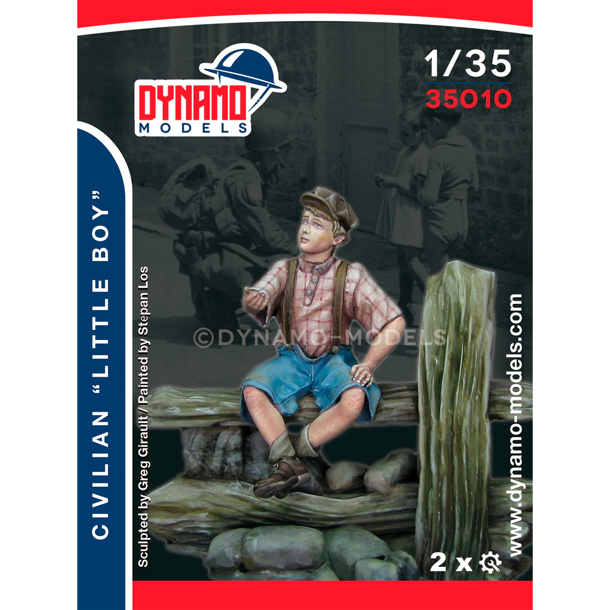 ak-interactive-1-35-civilian-little-boy-con-panchina-figura-diorama image 1