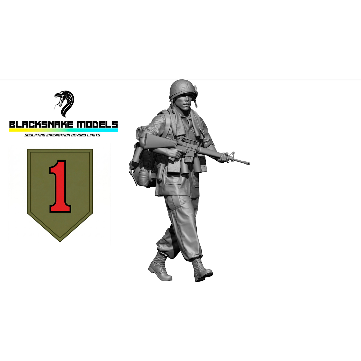 ak-interactive-1-35-soldato-usa-big-red-one-guerra-del-vietnam-04-kit-di-modelli image 1