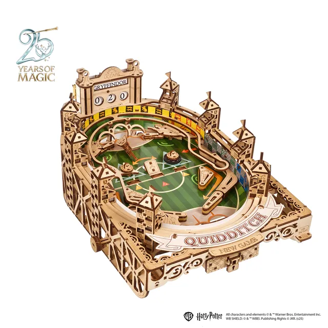 ugears-quidditch-pinball-harry-potter-gioco-flippeur-meccanico-in-legno image 1