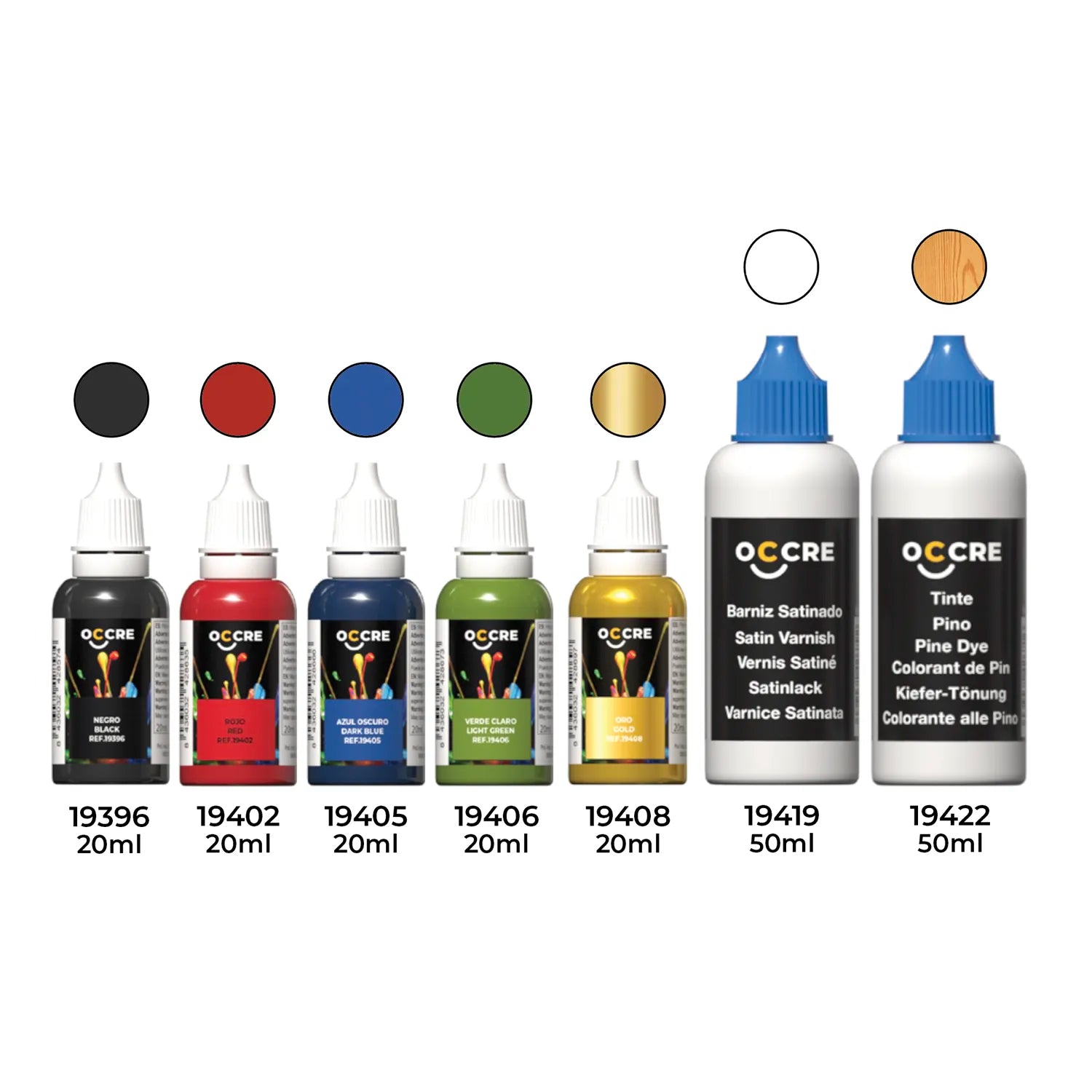occre-pack-colori-acrilici-jupiter-set-7-vasetti image 1
