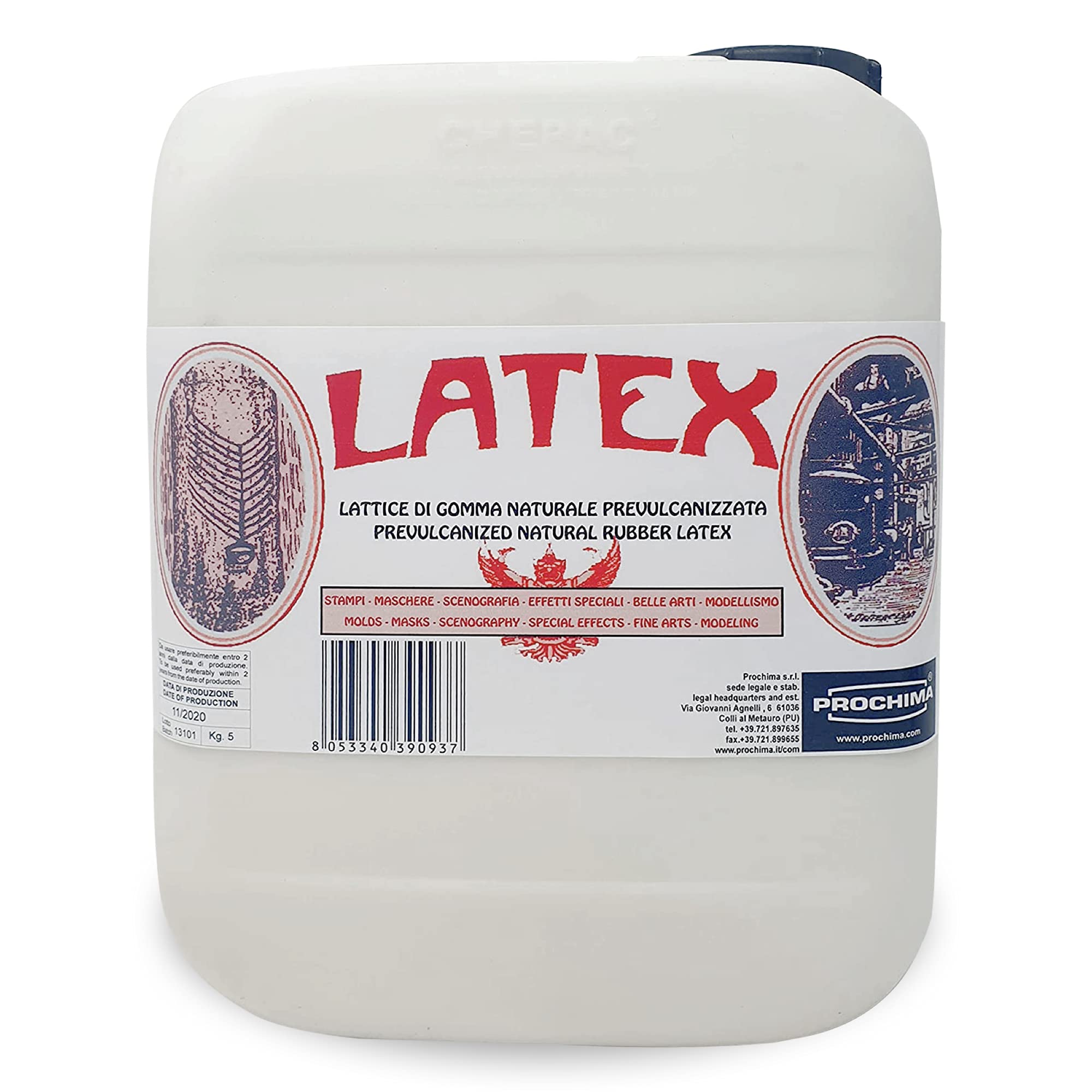 prochima-em501k5-latex-lattice-gomma-naturale-5-kg-trasparente image 1