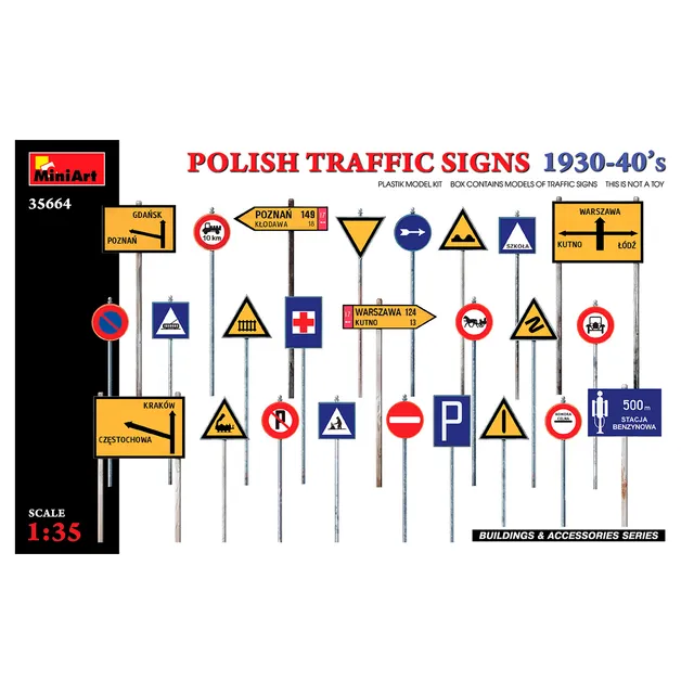 ak-interactive-1-35-polish-traffic-signs-1930-40-s-cartelli-stradali-polacchi-pe image 1