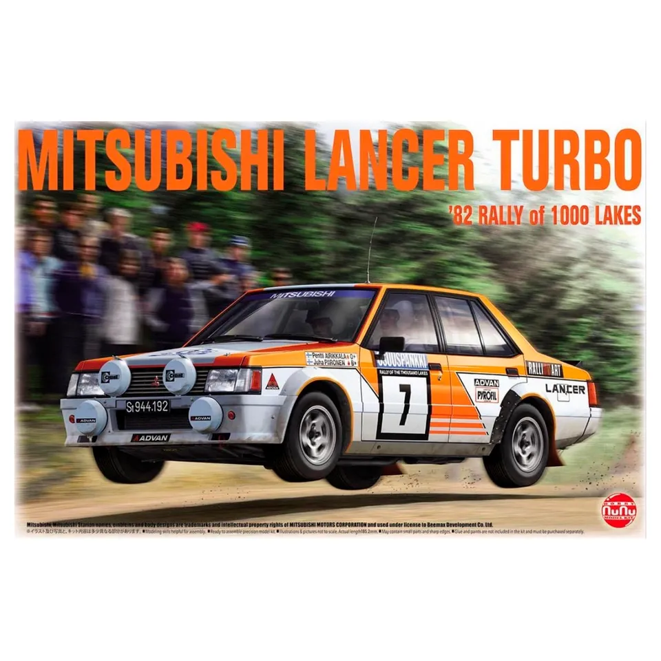 ak-interactive-1-24-mitsubishi-lancer-turbo-1000-lakes-rally-1982-kit-modellismo image 1