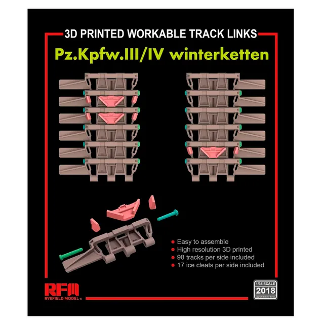 ak-interactive-3d-printed-workable-track-links-pz-kpfw-1-35 image 1