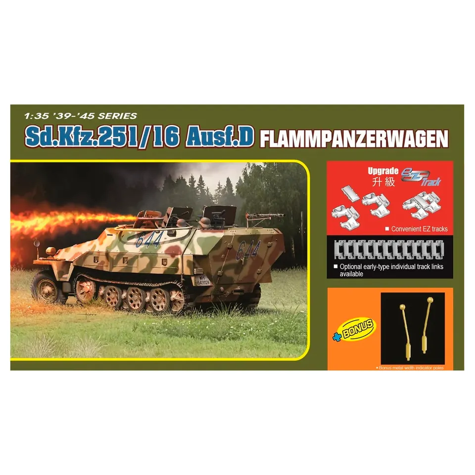 ak-interactive-1-35-sd-kfz-251-16-ausf-d-flammpanzerwagen-kit-semicingolato-tede image 1