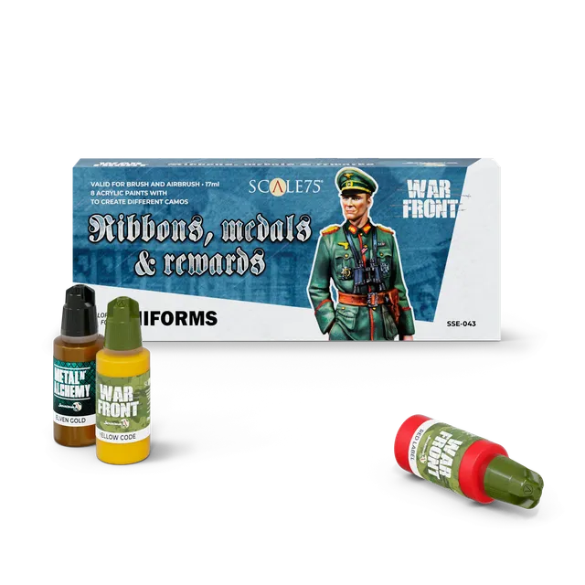 scale75-warfront-ribbons-medals-and-rewards-set-8-colori-acrilici-per-uniformi-m image 1