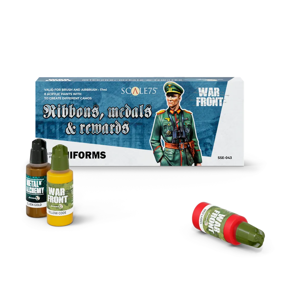scale75-warfront-ribbons-medals-and-rewards-set-8-colori-acrilici-per-uniformi-m image 1