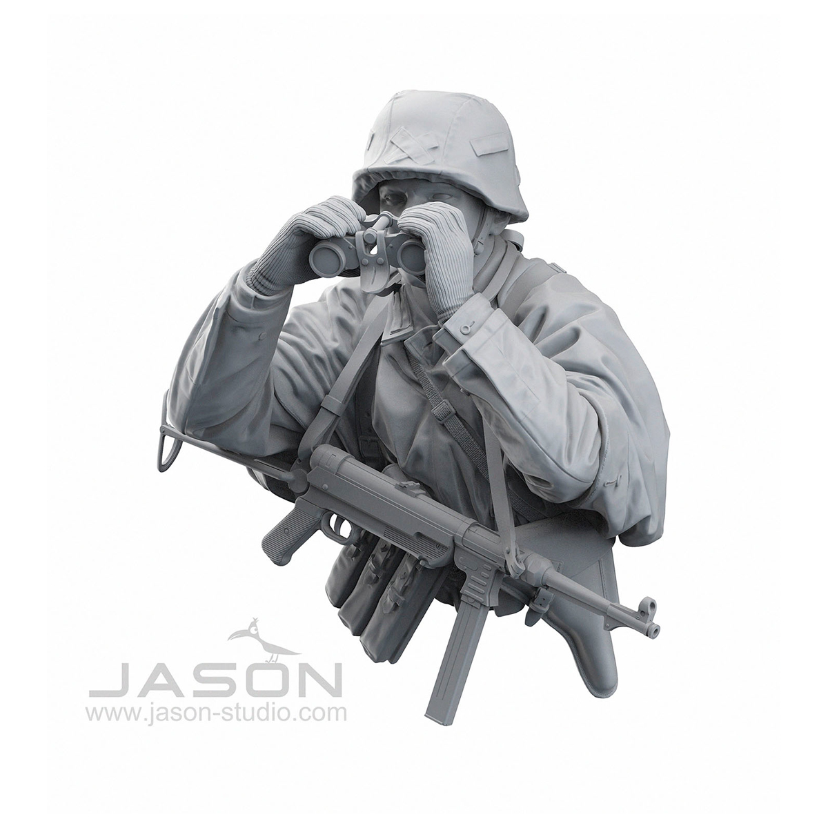 ak-interactive-wwii-german-field-commander-bust-1-10-busto-da-dipingere image 2