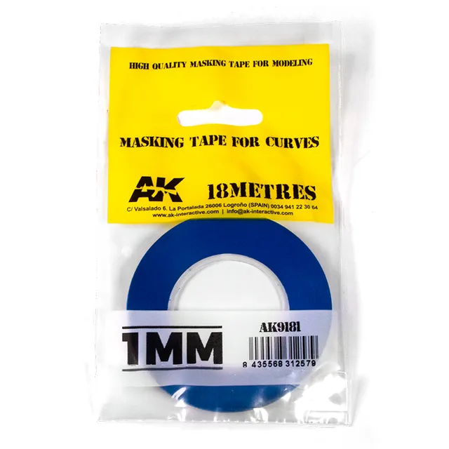 ak-interactive-cinta-di-mascheratura-per-curve-1-mm-nastro-da-modellismo image 1