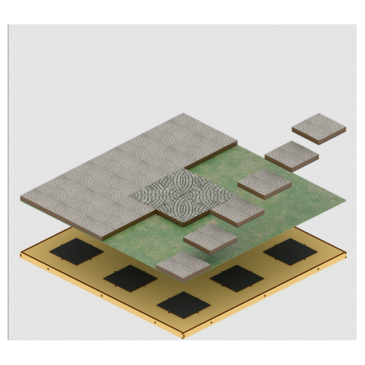 ak-interactive-courtyard-pack-set-scenico-diorama-da-costruire-e-dipingere image 4
