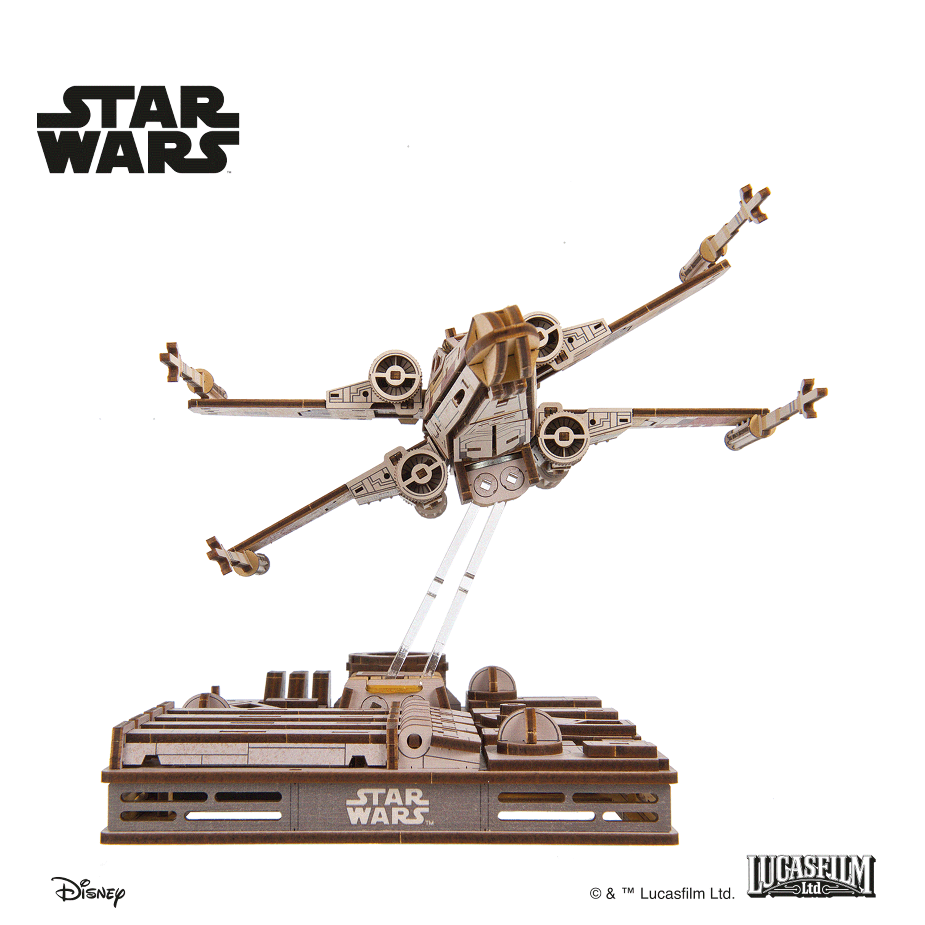 ugears-luke-skywalker-s-x-wing-starfighter-modellino-in-legno-della-serie-star-w image 5