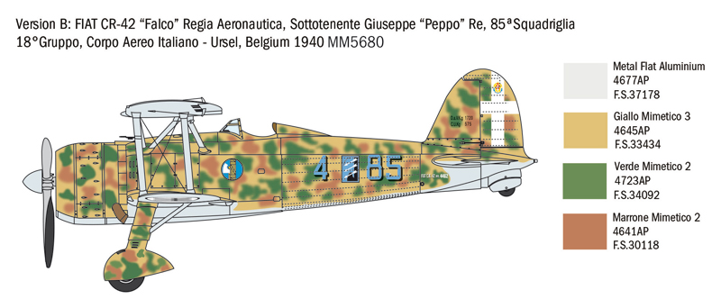 ak-interactive-1-48-fiat-cr-42-falco-kit-modello-aereo-da-costruire-e-dipingere image 6