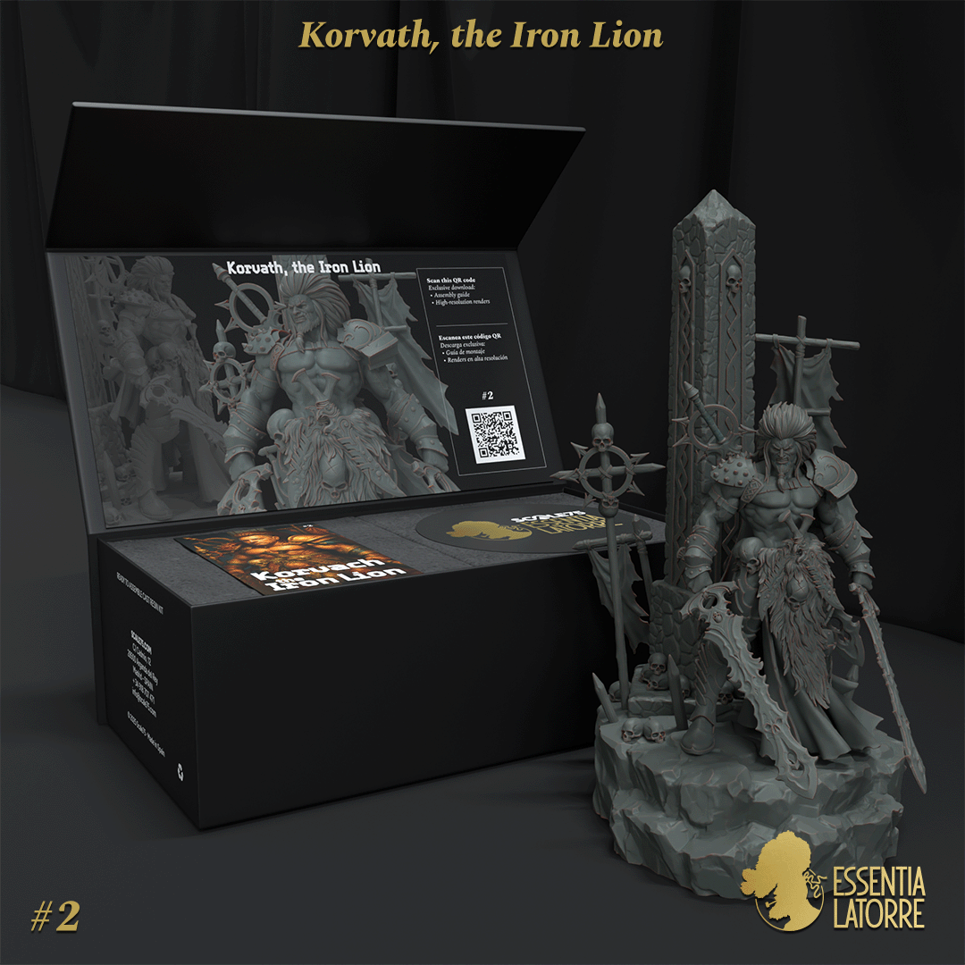 scale75-korvath-the-iron-lion-miniatura-fantasy-da-collezione image 1
