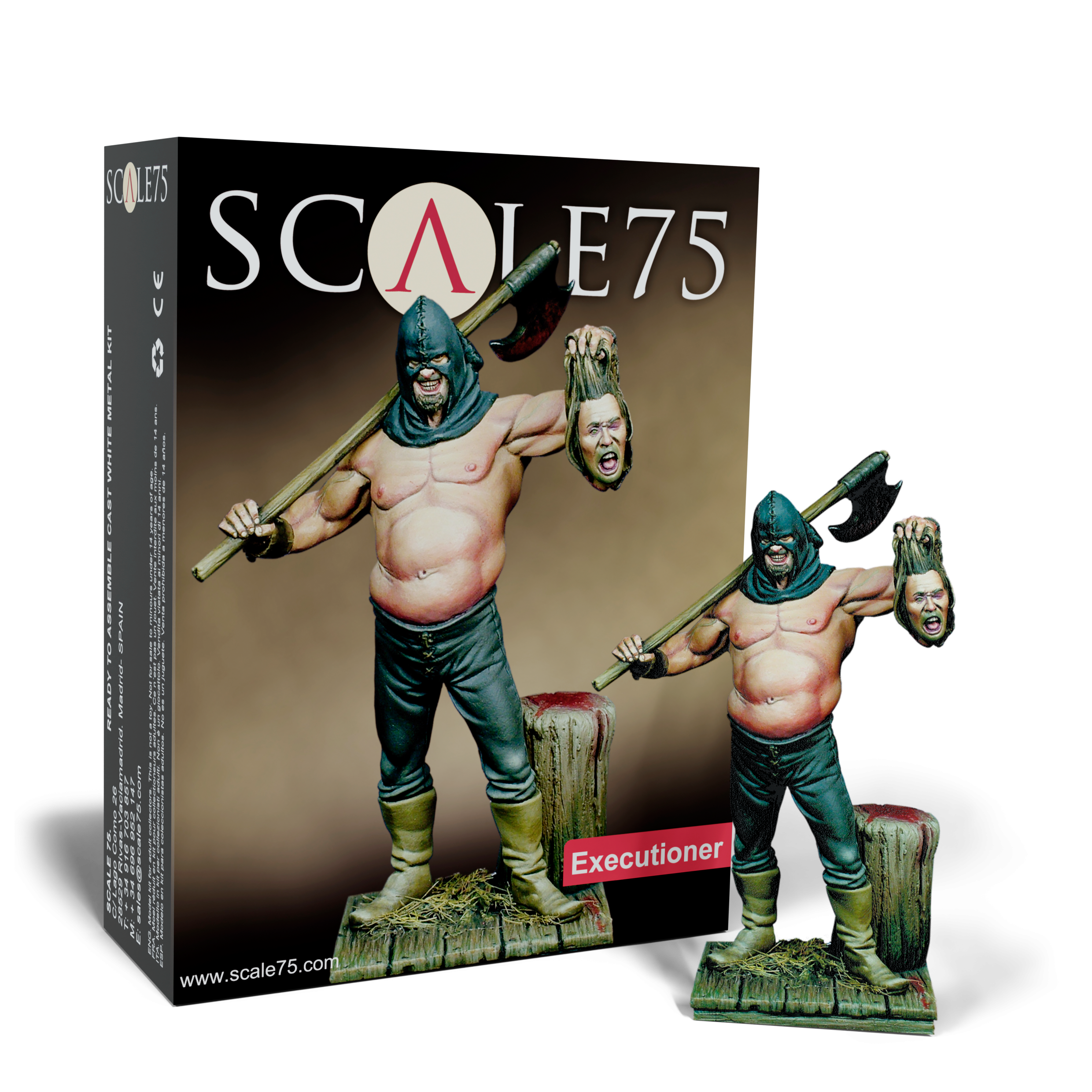 scale75-the-executioner-figura-75mm-in-metallo-bianco-da-montare-e-dipingere image 1
