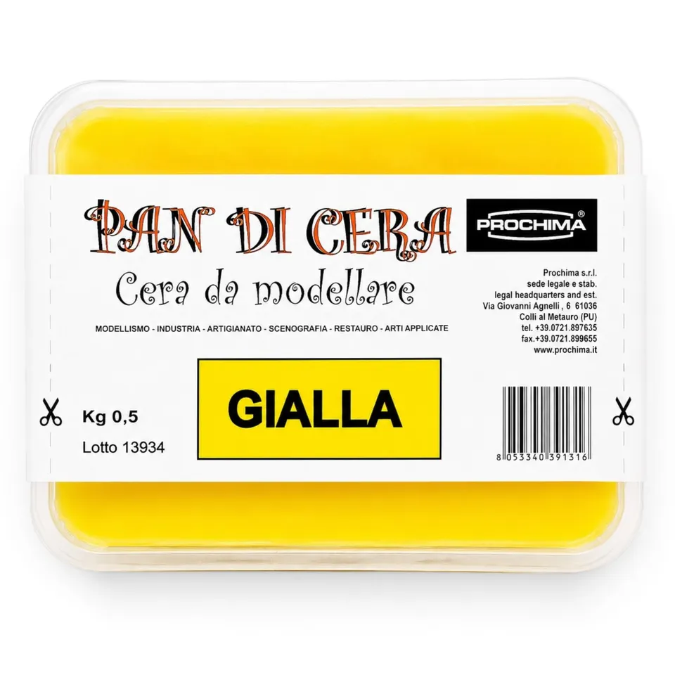 prochima-pan-di-cera-gialla-500-g-pasta-dura-da-modellare-e-fusione image 1