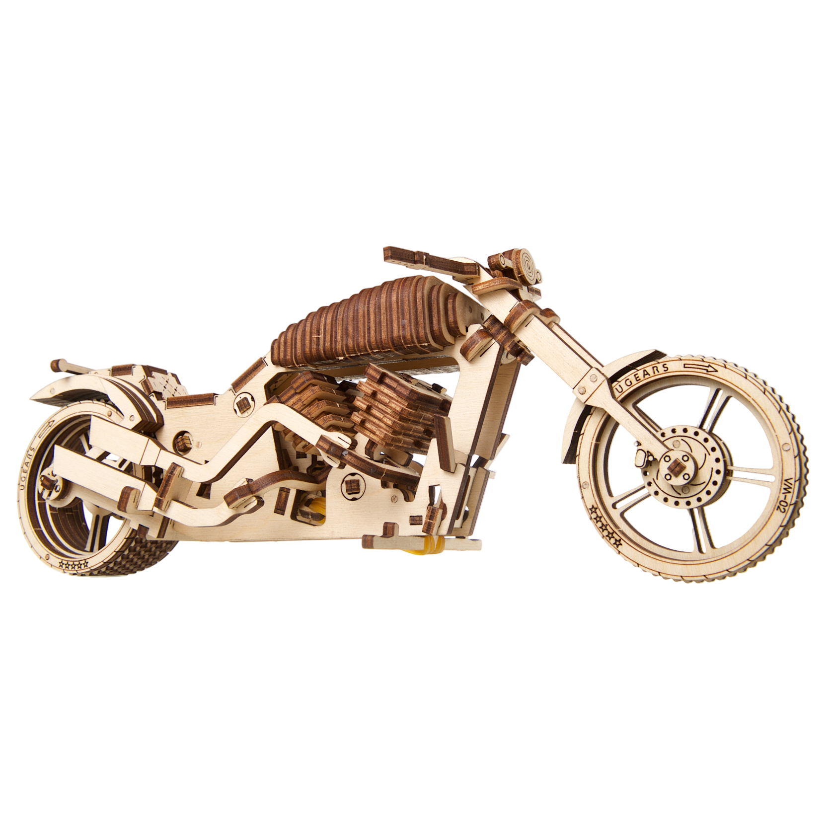 ugears-bike-vm-02-modellino-meccanico-in-legno-di-moto-cruiser-da-costruire image 2