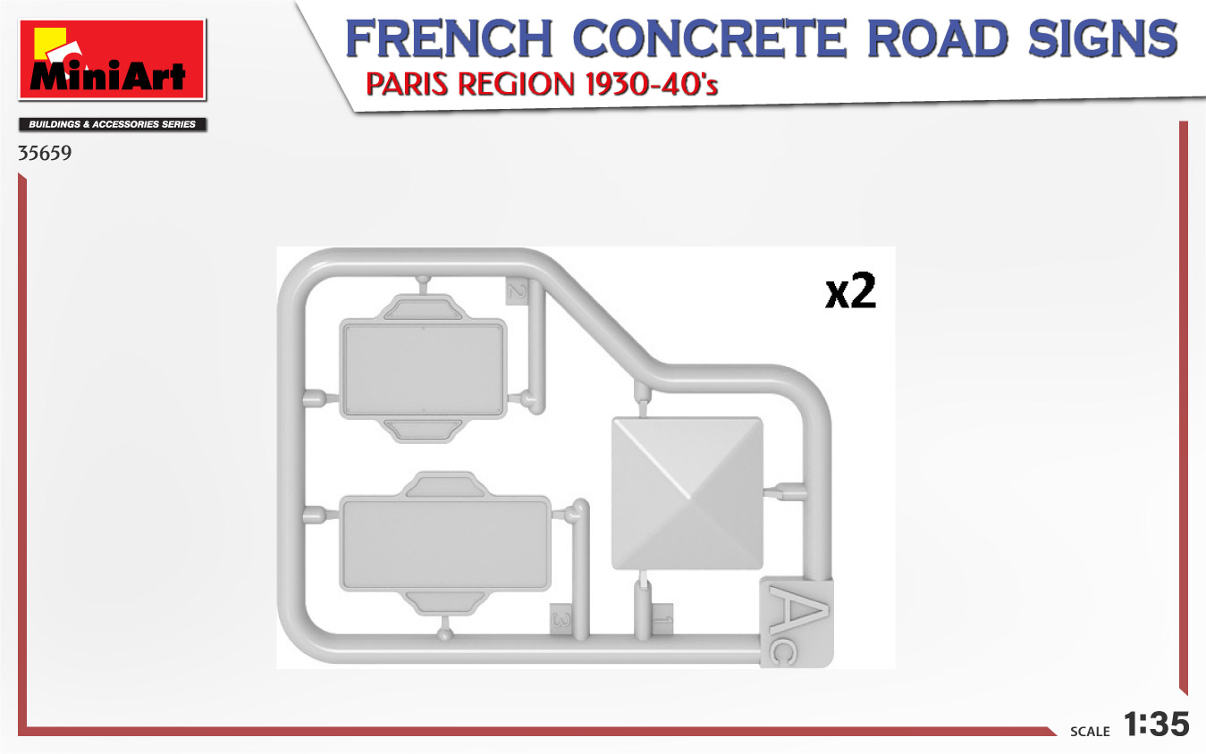 ak-interactive-1-35-french-concrete-road-signs-1930-40s-paris-region-set-di-segn image 4